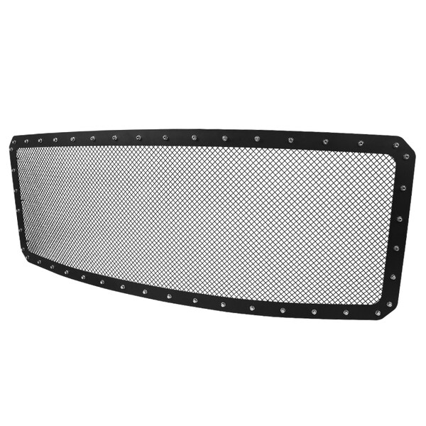 Spec-D Tuning 11-15 Ford F250 Grille Insert - Rivet Style - Steel/Black HBG-F25011BKSS-YH - main